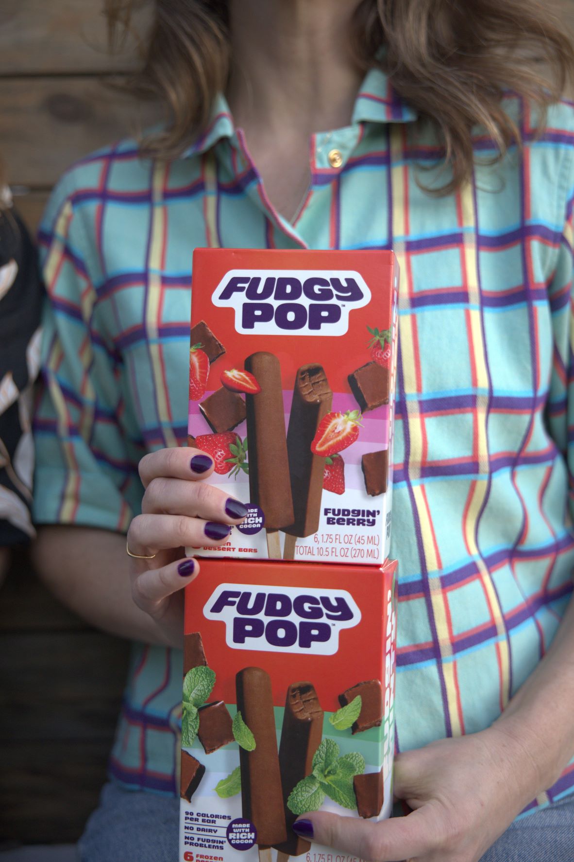 Two stacked boxes of Fudgy Pop