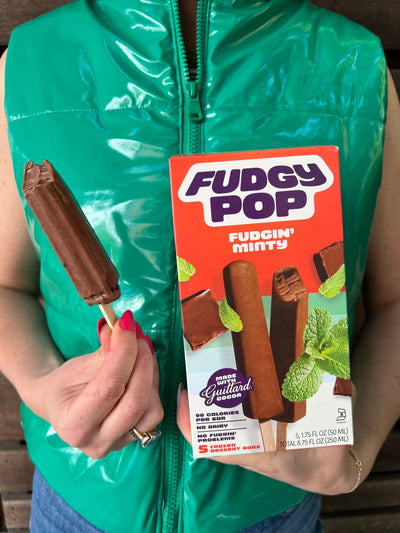 Fudgy Pop minty frozen fudge bars